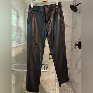 Zara Black Faux Leather Pants
